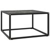 vidaXL Coffee Table | Black | Tempered glass, powder-coated steel | 60x60x35 cm