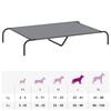 vidaXL Elevated Dog Bed Grey 130x80x20 cm Oxford Fabric and Steel
