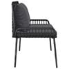 vidaXL Garden Bench Black and Anthracite Poly Rattan
