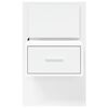vidaXL Wall-mounted Bedside Cabinet with LED Lights White