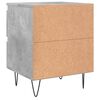 vidaXL Bedside Cabinet Concrete Grey 40x35x50 cm Engineered Wood