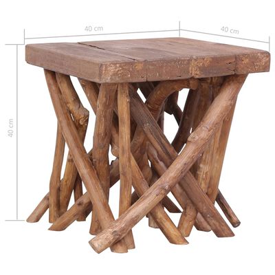 vidaXL Log Coffee Table 40x40x40 cm Solid Wood
