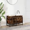 vidaXL Storage Box with Lid Smoked Oak 80x40x51.5 cm Engineered Wood