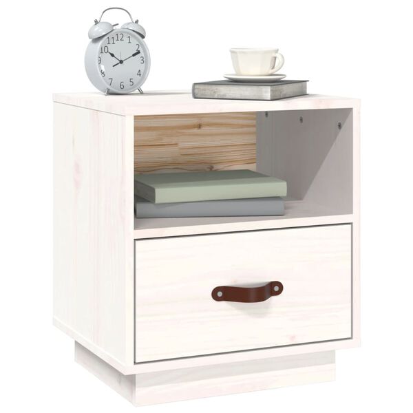 vidaXL Bedside Cabinets 2 pcs White 40x34x45 cm Solid Wood Pine