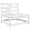 vidaXL 3 Piece Garden Lounge Set White Solid Pinewood
