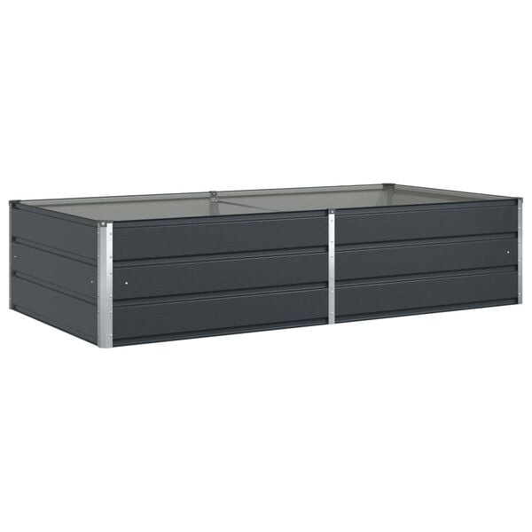 vidaXL Planter Anthracite 195 x 100 x 45 cm Galvanised Steel