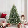 vidaXL Artificial Christmas Tree with 150 LEDs Green 150 cm PE and PVC