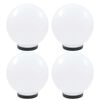 vidaXL LED Bowl Lamps 4 pcs Spherical 25 cm PMMA