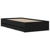 vidaXL Bed Frame with Drawers without Mattress Black 100x200 cm