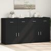 vidaXL Sideboards 2 pcs Black 79x38x80 cm Engineered Wood