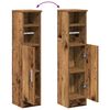 vidaXL Bathroom Cabinet with Roll Holder Old Wood 20.5x22x90 cm