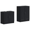 vidaXL 2 Piece Bathroom Cabinet Set UTRECHT Black Engineered Wood