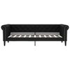 vidaXL Day Bed without Mattress Black 90x190 cm Single Faux Leather