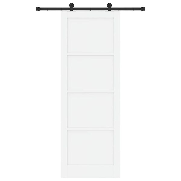 vidaXL Sliding Door ORKDAL White 83 x 232 cm Solid Pine Wood