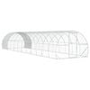 vidaXL Chicken Coop Silver 1200 x 300 x 200 cm Galvanised Steel