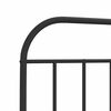 vidaXL Metal Bed Frame without Mattress with Footboard Black 80x200cm