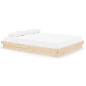 vidaXL Bed Frame without Mattress Solid Wood King Size