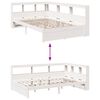 vidaXL Bookcase Bed without Mattress White 90x190 cm Solid Wood Pine