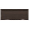 vidaXL Bathroom Countertop Dark Brown 80x30x(2-6) cm Treated Solid Wood