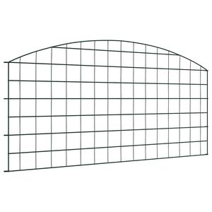 vidaXL Pond Fence Set 5 pcs 100 x 50 cm Steel Green
