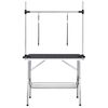 vidaXL Adjustable Dog Grooming Table with 2 Loops and Basket