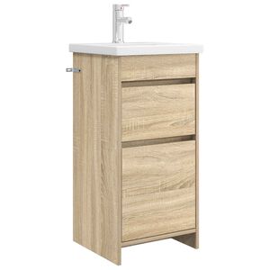 vidaXL Bathroom Vanity with Sink Sonoma Oak 42 x 40 x 84.5 cm
