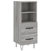 vidaXL Highboard Grey Sonoma 34.5x34x180 cm Engineered Wood