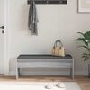 vidaXL Hall Bench with Cushion Grey Sonoma 103 x 38 x 40 cm
