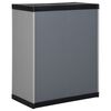 vidaXL Garden Storage Cabinet with 1 Shelf Grey and Black 68x40x85 cm