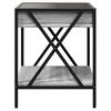 vidaXL Bedside Table with Infinity LED Grey Sonoma 40x40x49 cm