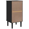 vidaXL Bedside Cabinet SENJA Rattan Look Black 40x35x80 cm Solid Wood Pine