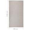 vidaXL Outdoor Flatweave Rug 80x150 cm Light Grey