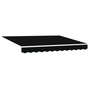 vidaXL Retractable Awning Black 300 x 250 cm Polyester and Aluminium