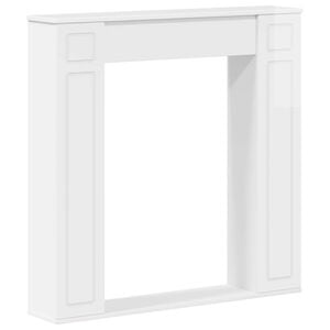 vidaXL Fireplace Surround High Gloss White 100 x 20 x 100 cm