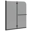 vidaXL Shower Enclosure Black 95 x 140 cm ESG Glass and Aluminium