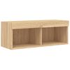 vidaXL 4 Piece TV Wall Units with LED Sonoma Oak Engineered Wood