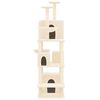 vidaXL Cat Tree with Sisal Scratching Posts Cream 180 cm