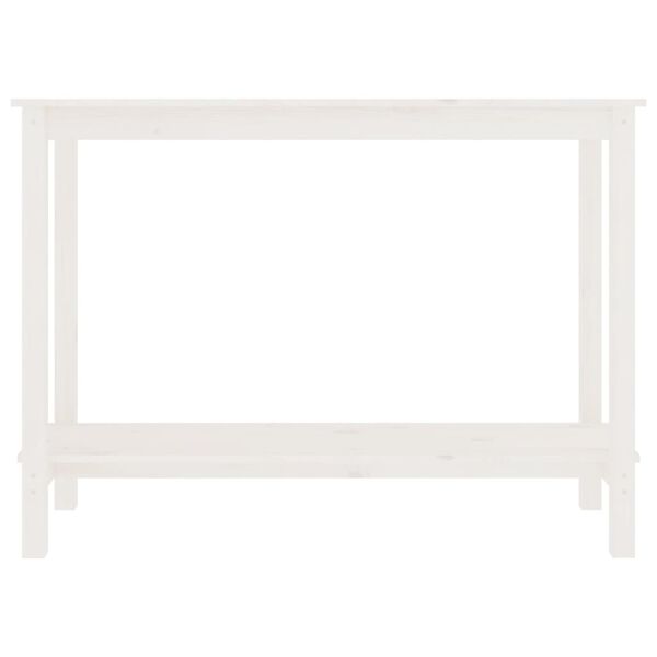 vidaXL Console Table White 110x40x80 cm Solid Wood Pine