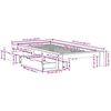 vidaXL Bed Frame without Mattress Wax Brown 90x190 cm Single Solid Wood Pine