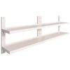 vidaXL Floating Wall Shelf | Set of 2 | Silver | Stainless Steel | Large