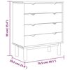 vidaXL Drawer Cabinet OTTA 76.5x39.5x90cm Solid Wood Pine
