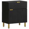 vidaXL Bedside Cabinet Black 50x33x60 cm Engineered Wood