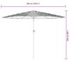 vidaXL Garden Parasol with Steel Pole Green 268x268x226 cm