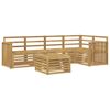 vidaXL Outdoor Sofa Set 6 pcs White 59 x 59 x 37 cm Solid Acacia Wood