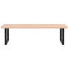vidaXL Basin Shelf Wall Mounted Steel and Solid Wood Beech