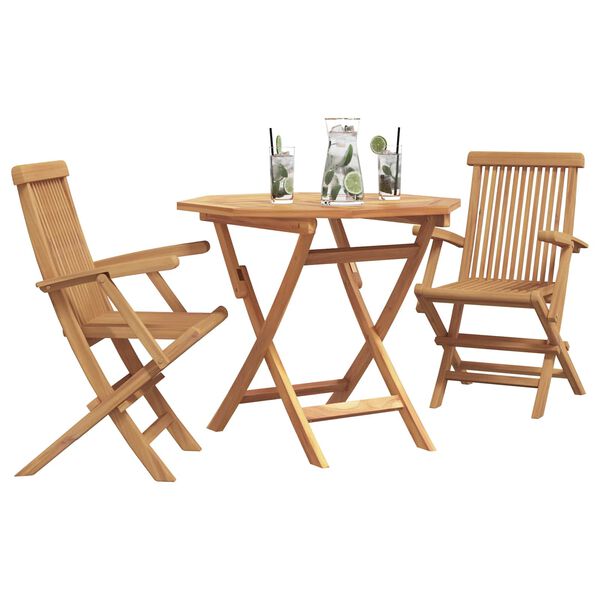 vidaXL Garden Dining Set 3 pcs Brown Solid Acacia Wood