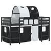vidaXL Kids' Loft Bed with Tunnel without Mattress White&Black 90x200cm