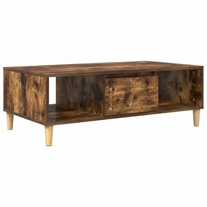 vidaXL Coffee Table Smoked Oak 102 x 55 x 35 cm Engineered Wood