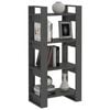 vidaXL Book Cabinet/Room Divider Grey 60x35x125 cm Solid Wood