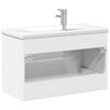 vidaXL Bathroom Sink Cabinet with Built-in Basin High Gloss White